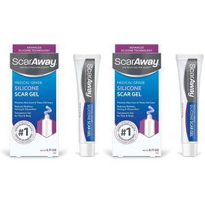 스카어웨이 실리콘 스카 젤 부상 로 인한 비대 켈로이드 흉터의 크기 색상 질감 개선 방수 20g (0.7온스) (2팩)