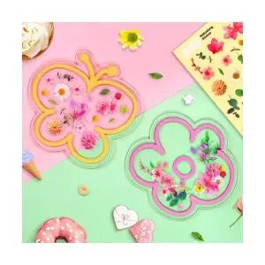 하하당 봄꽃 아크릴 티코스터 2종 택1 컵받침 만들기 diy 초등미술 봄 유아 스티커아트 하하당