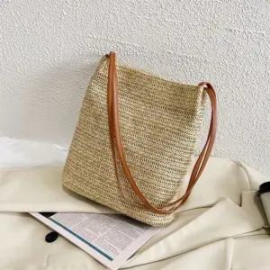 A에디션 여성 3컬러 데일리 여행 피크닉 짐가방 라탄 숄더백