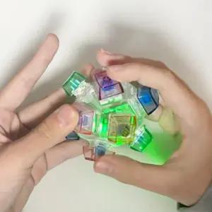 피젯토이 키캡 푸쉬업 키보드키링 LED라이트 12구 원형 레인보우 딸깍이