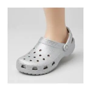 크록스 CROCS 클래식 글리터 클로그 - 실버 205942-0IC 287916