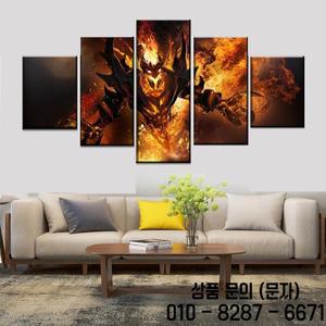 5조각 캔버스 예술 DotA 2 게임 벽 장식 포스터 인쇄 추상 그림 아트웍 인테리어 홈