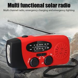 다기능 휴대용 핸드 크랭크 발전 비상 라디오 태양열 LED 손전등 재해 예방 FM NOAA 보조베터리