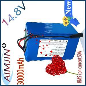 4S10P 18650 리튬이온 파워 배터리 14.8V 30Ah 444Wh 인버터 스마트 로봇 고출력 장비용 BMS 포함