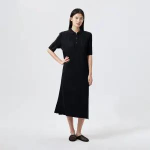 [플리츠미](의정부점)볼드 셔츠카라 플리츠 원피스_EPOPM026004