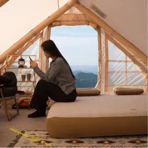 1인용 캠핑 텐트 에어매트 20cm 싱글 무선에어펌프 포함 자동충전 바닥매트