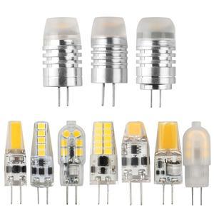 2개/세트 1W 2W 3W 미니 LED 전구 G4 크리스탈 램프 샹들리에 12V 무스트로브 따뜻한 백색광 할로겐 대체