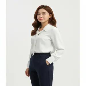 MIXXO V넥 슬림핏 타이 셔츠_MIWYWG309G