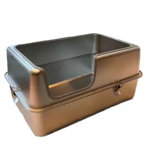 스테인레스 고양이 화장실 캣 밀폐형 배변통 대형 뚜껑