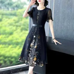 [루미루나]페미닌쉬폰플라워원피스