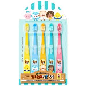 브레드이발소 유아 칫솔 스텝2 5종 세트 캐릭터 3세 4세 5세 키즈