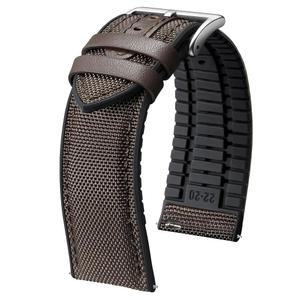 빈룬 나일론 실리콘 시계줄 18mm 19mm 20mm 21mm 22mm 퀵 릴리스 캔버스 고무 하이브리드 시계줄 교체 시계줄 남성 9가지 색상 실버/블랙 버클