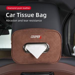 미니 쿠퍼 JCW WORKS R55 R56 F55 F56 클럽맨 컨트리맨용 호환 차량용 호환 티슈 박스 가죽 시트 등받이 걸