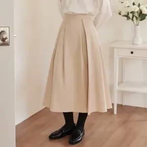 턱 플레어 롱 스커트 CVWHF1201Q