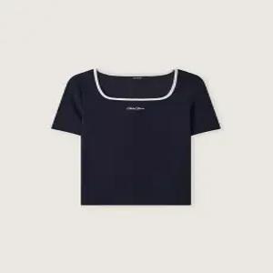 (스타필드 안성 로엠) 스퀘어넥 자수 골지 티셔츠 RMHWG24R11