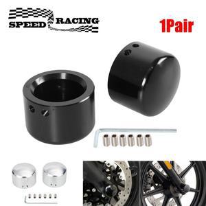 오토바이 조정 프론트 액슬 너트 볼트 할리 Sportster 883 1200 Dyna VRSCA V로드 02-06 CVO softail 블랙