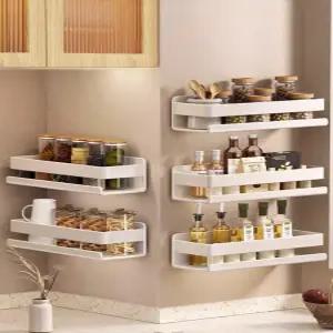 무타공 벽걸이 선반 양념통 정리대 카페 상단 주방 인테리어 못없이 원목 벽 모듈 아크릴