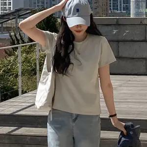 [기본티/데일리/9컬러] 사선소매 베이직 티셔츠