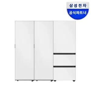 삼성전자 비스포크 냉장고 1도어+3도어 김치냉장고세트 RR40C7905AP+RZ34C7905AP+RQ33DB74D2AP 키친핏 1069L 대용량