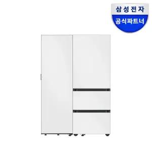삼성전자 비스포크 냉장고 1도어+3도어 김치냉장고세트 RR40C7905AP+RQ33DB74D2AP 키친핏 722리터