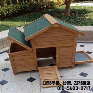야외 닭장 소형 산란 가정용 테디 고양이 집 나무 토끼