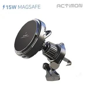 차량용 무선충전거치대 15W 자석식 송풍구 대시보드 겸용 360도 회전 스마트폰