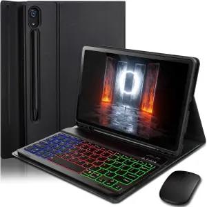 갤럭시 탭 S10 라이트 / FE S9 S8 10.9-11 인치 커버용 케이스 키보드 - 마우스가 있는 S 펜 홀더가 7색