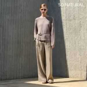 쏘내추럴 26SS 프렌치 린넨 100 오픈워크 팬츠