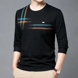 남성용 가을 봄 캐주얼 데일리룩 라운드넥티 중장년 리얼포켓 맨투맨 라운드 긴팔 티셔츠 포켓 스포M3