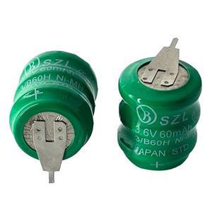 2개/몫 SZL 3.6V 60mAh 충전식 니켈-카드뮴 배터리