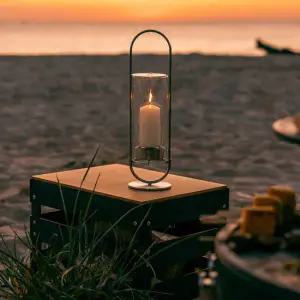 호파츠 오벌 캔들 35 실버 독일 감성 불멍 램프 H00270