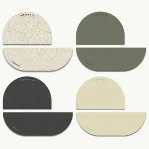 오셀픽 오브제 반원형 빨아쓰는 규조토 발매트 세트 M(60x40) + L(120x40) 4Color