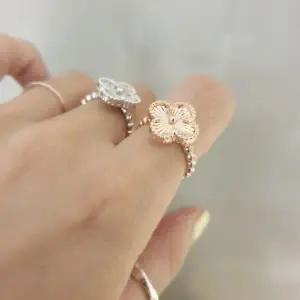 S158 여성 꽃 디자인 반지 여성 링 유니트 은반지 (실버 925) 우정반지