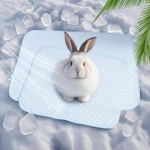 1pc 여름 냉각 매트 작은 동물  얼음 실크 패드 토끼 햄스터 스크래치 방지 내마 모성
