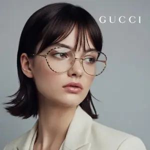 명품 안경테 GG0596OA 001 라운드 메탈 아시안핏 여자 남자 안경