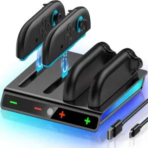 스위치 2 조이콘과 호환되는 스베태초 향상된 컨트롤러 충전소 조이콘 충전기 액세서리 플레이스테이션 3용