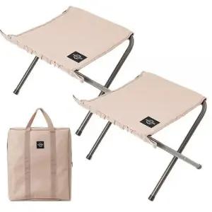 로고스 지오프리 BBQ 체어 캠핑 의자 와이드 베이지 2개