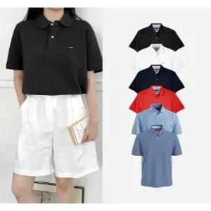 [타미힐피거]타미힐피거 카라 반팔티 피케 티셔츠