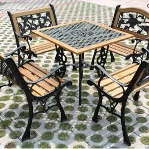 옥외 테이블 의자세트 야외 테라스 정원 꾸미기 인테리어 철제 원목 가구세트