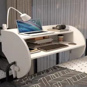 침대 꽂아쓰는책상 병실 기숙사 난간 노트북 1단 테이블