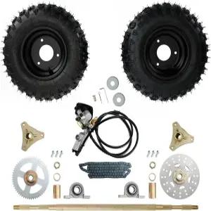브루스 앤 샤크 29인치 리어 액슬 어셈블리 완전 휠 허브 키트 - Go 카트 쿼드 트라이 드트 바이크용 고