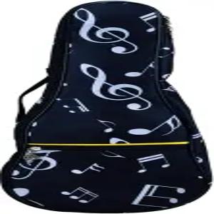 킹포인트 우쿨렐레 가방 23인치 방수 옥스포드 음악 노트 케이스 - 조절 가능한 스트랩이 있는 싱글 숄더