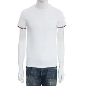 [명품] 암로고 라운드 화이트 남성 반팔 8C71600 87296 004