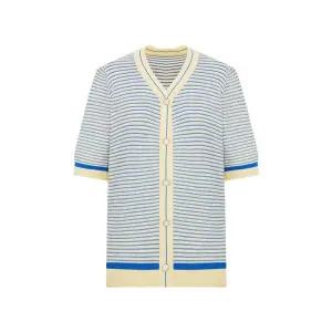 [샤트렌]올리비아하슬러 브이넥 배색 가디건형 풀오버_OHEMSW201