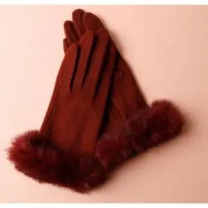 방한장갑갑 국산 울혼방 여성 퍼 겨울 장갑(레드)