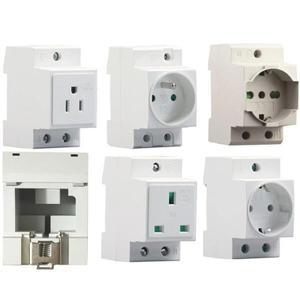 화이트 유럽 미국 15A 16A 모듈러 잭, 이탈리아 영국 EU DIN 레일 전원 콘센트,  프랑스, PDUPS 벽 캐비닛