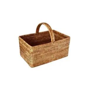 [하프클럽/셀러허브]미얀마 라탄 직사각 피크닉 라탄 L BK096