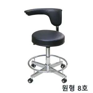 [하프클럽/셀러허브]쿠션의자 등받이 바퀴부착 검정색 원형8호 C8