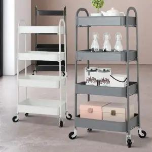 [하프클럽/셀러허브]로크 철제트롤리 이동식카트 업소용주방 4단