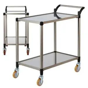 [하프클럽/셀러허브]식당카트 대 와인색바퀴 식당트레이 주방 2단